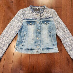 Marc Cain women's denim tweed jacket